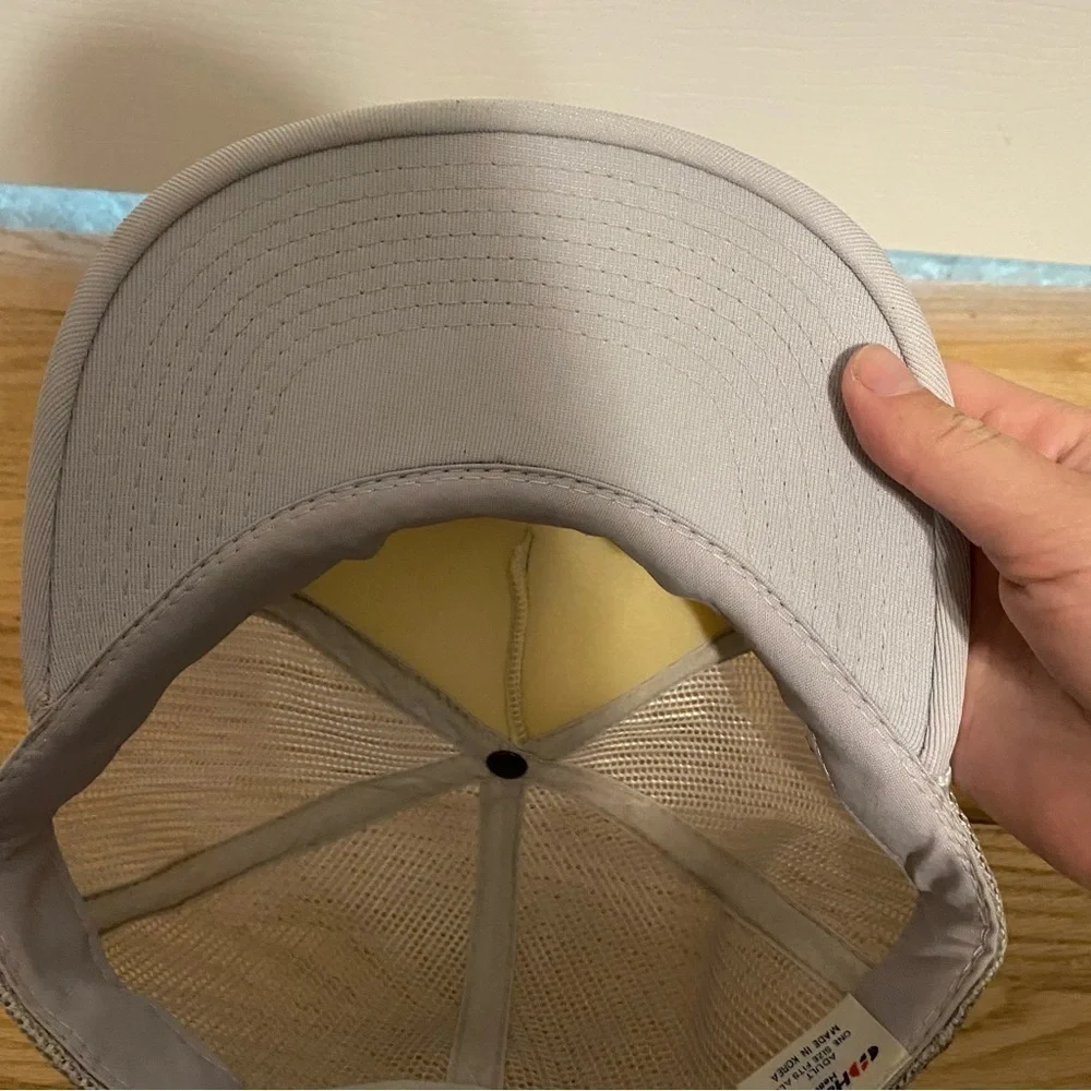 Vintage Quick Silver Motor Oil Hanes Gray Snap Back Hat Mesh Cap Trucker 80s 90s